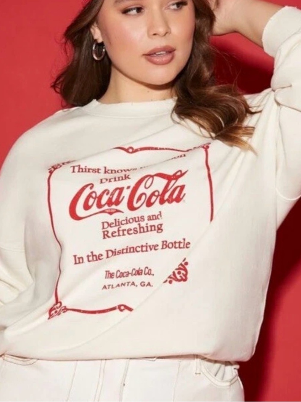 Coca Cola Graphic Distressed Sweatshirt